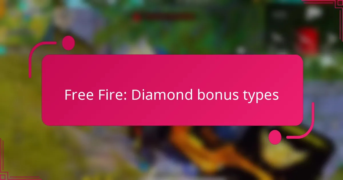 Earning Diamond Free Fire Diamond Bonuses - Types, Acquisition, Benefits & Strategies