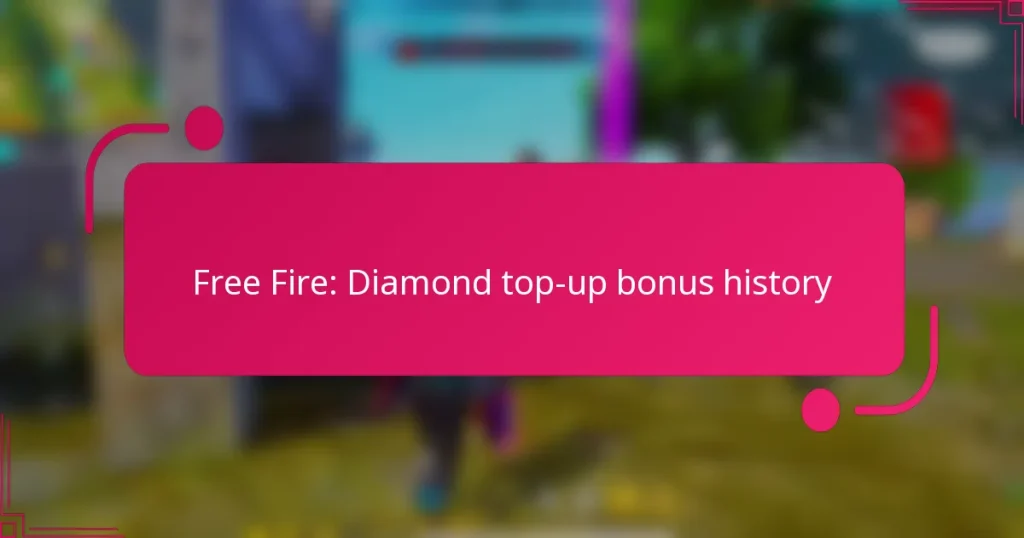 Free Fire: Diamond top-up bonus history