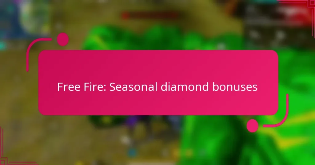 Free Fire: Seasonal diamond bonuses