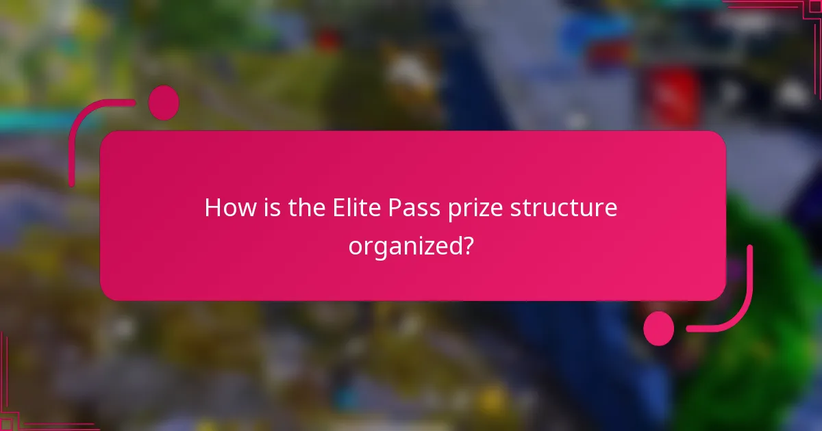 How is the Elite Pass prize structure organized?