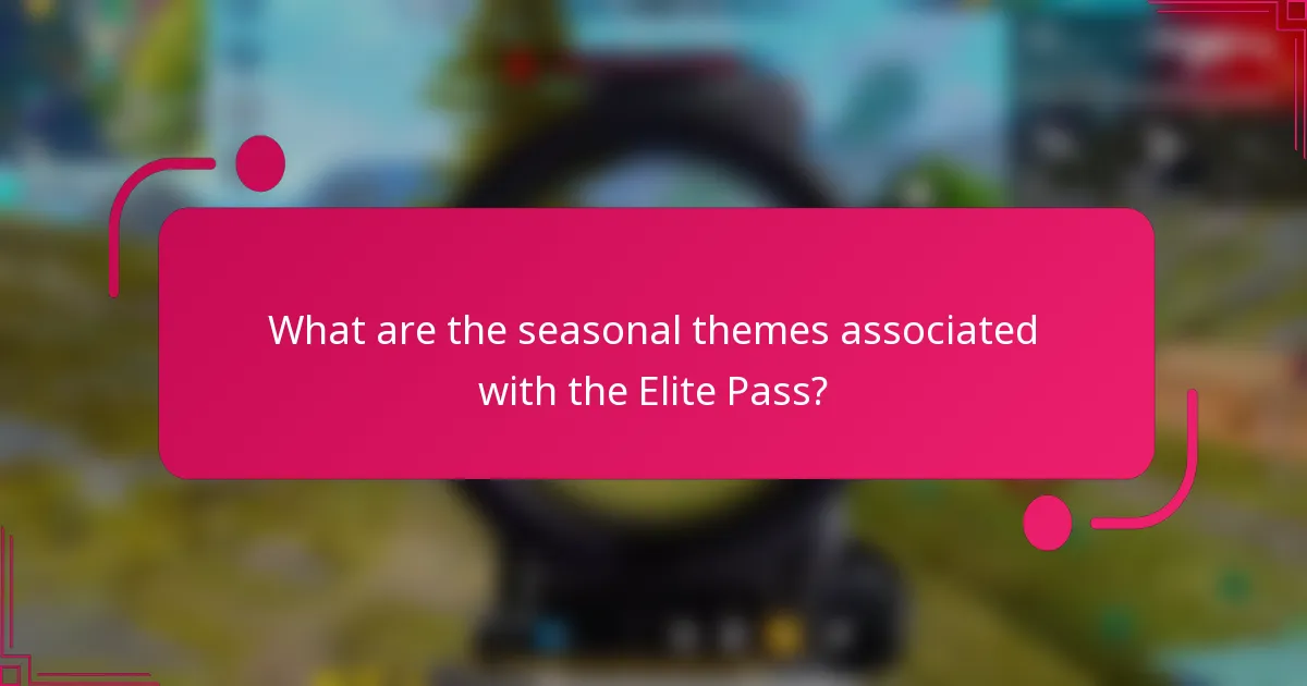 What are the seasonal themes associated with the Elite Pass?