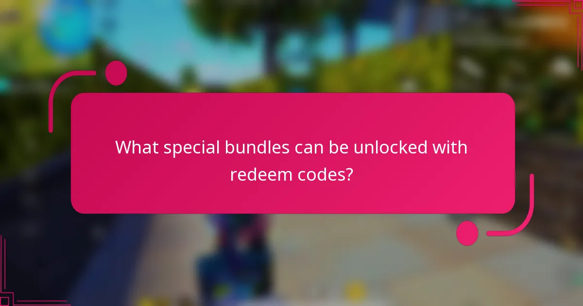 What special bundles can be unlocked with redeem codes?